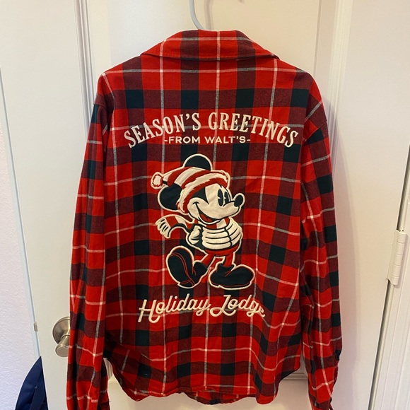 Disney Shirts & Tops Boys Disney Mickey Mouse Flannel Button Down